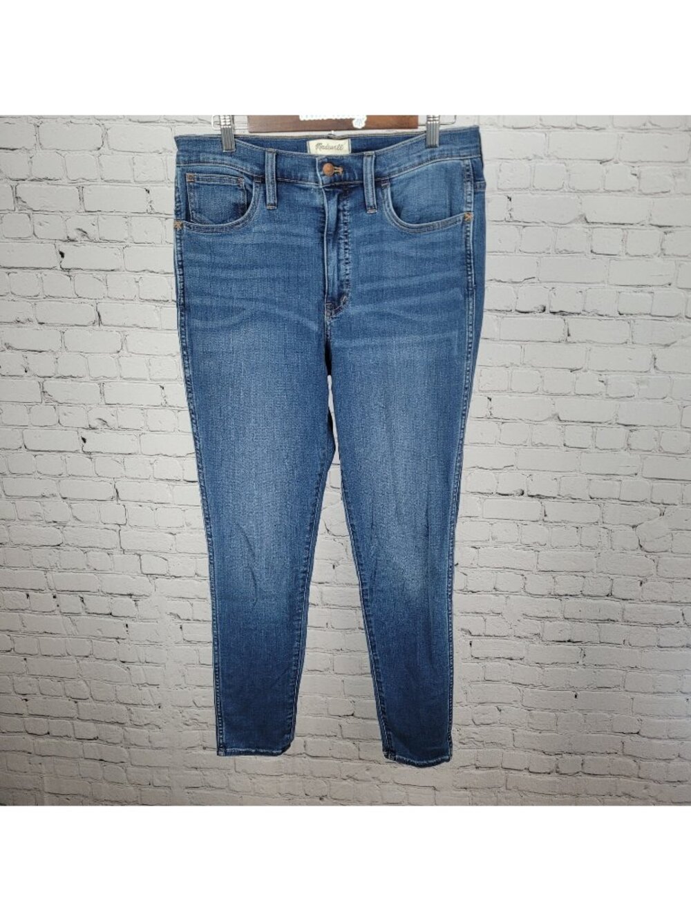Madewell Blue Denim 10" Roadtripper Medium Wash Skinny Jeans 30 (31x29)